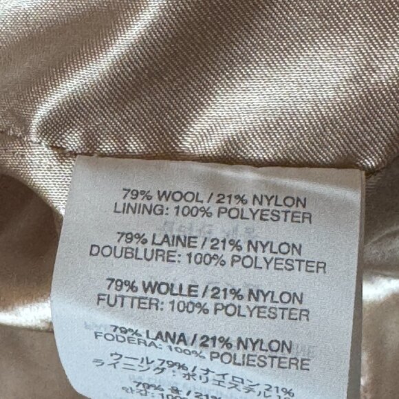 J.Crew Coat Stadium Cloth Nello Gori Beige Wool Cocoon Coat - Picture 6 of 8